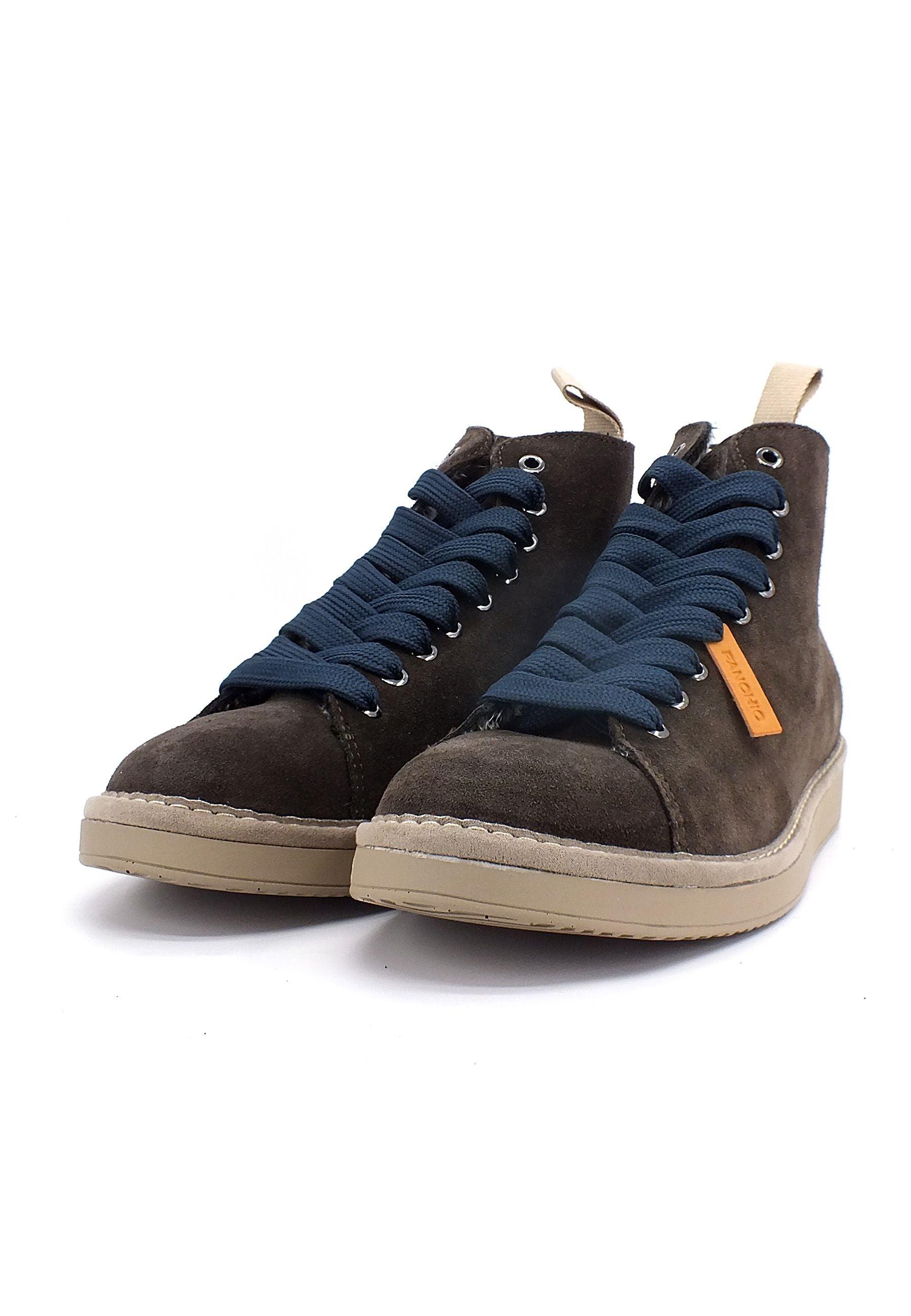 PAN CHIC Ankle Boot Sneaker Pelo Uomo Ebony Cobalt P01M1400200006 - Sandrini Calzature e Abbigliamento