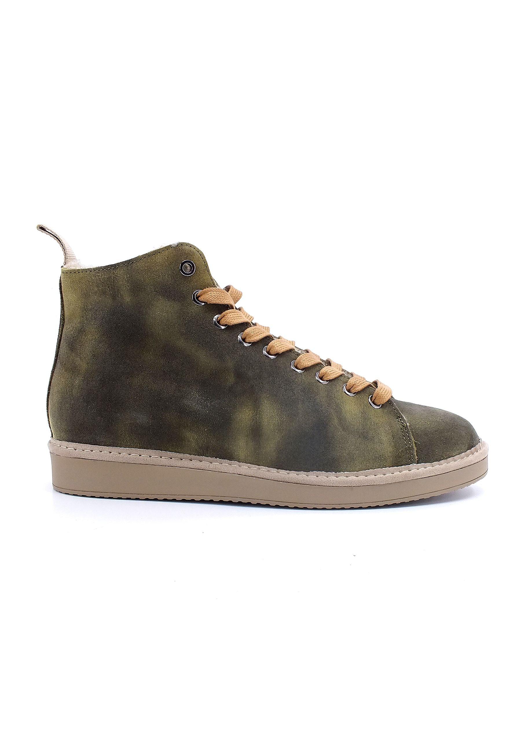 PAN CHIC Ankle Boot Sneaker Pelo Uomo Military Green P01M1400200300 - Sandrini Calzature e Abbigliamento