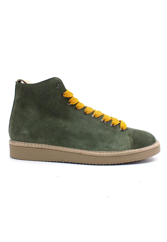 PAN CHIC Ankle Boot Sneaker Pelo Uomo Military Green Yellow P01M1400200006 - Sandrini Calzature e Abbigliamento