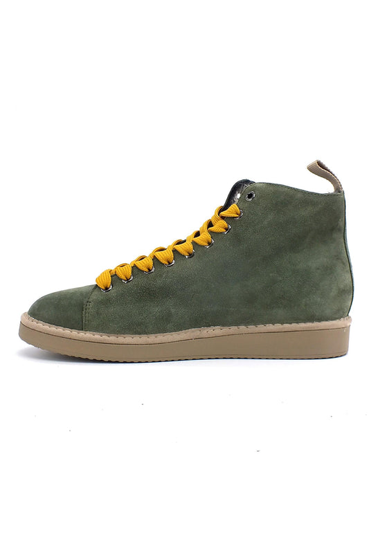 PAN CHIC Ankle Boot Sneaker Pelo Uomo Military Green Yellow P01M1400200006 - Sandrini Calzature e Abbigliamento