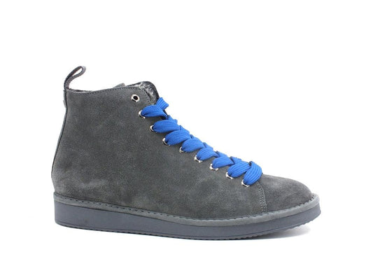 PAN CHIC Ankle Boot Suede Sneaker Pelo Anthracite Electric Blue P01M1400200006 - Sandrini Calzature e Abbigliamento