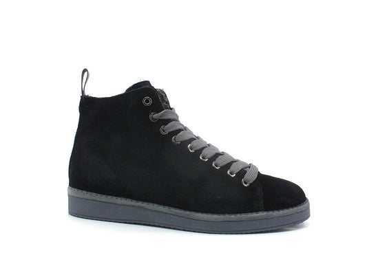 PAN CHIC Ankle Boot Suede Sneaker Pelo Black Grey P01M1400200006 - Sandrini Calzature e Abbigliamento