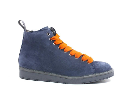 PAN CHIC Ankle Boot Suede Sneaker Pelo Blue Amber P01M1400200006 - Sandrini Calzature e Abbigliamento