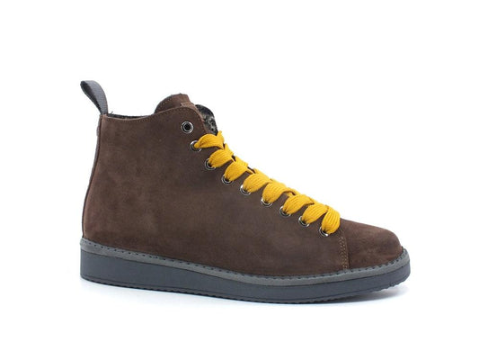 PAN CHIC Ankle Boot Suede Sneaker Pelo Brown Yellow P01M1400200006 - Sandrini Calzature e Abbigliamento