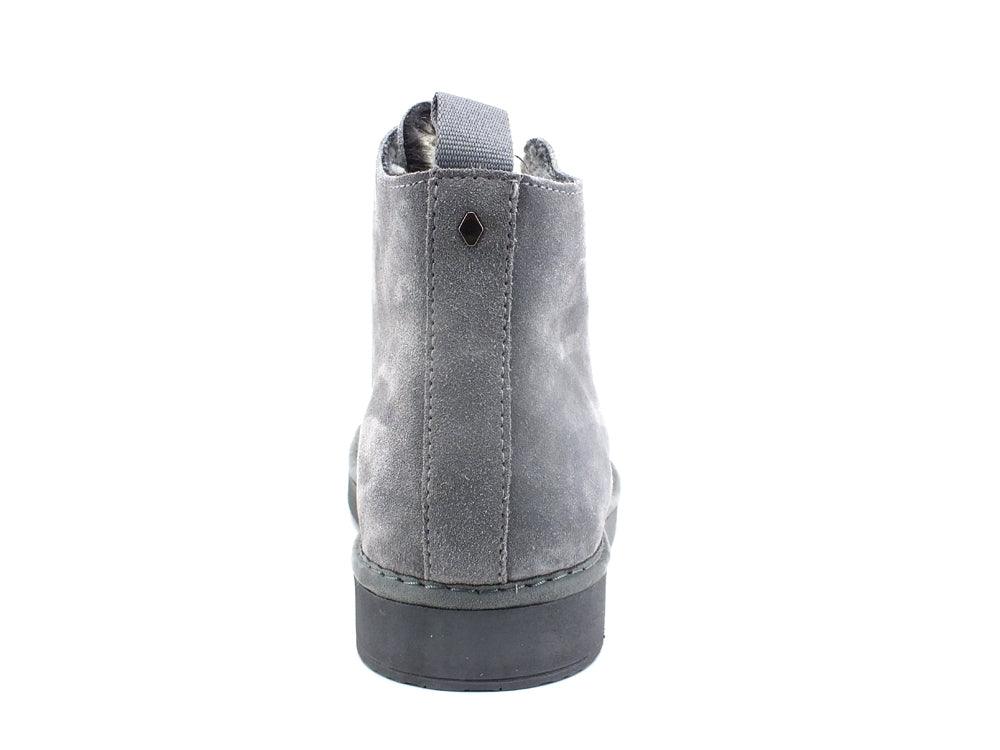 PAN CHIC Ankle Boot Suede Sneaker Pelo Grey Red P01M1400200006 - Sandrini Calzature e Abbigliamento