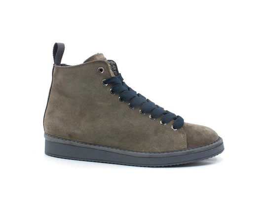 PAN CHIC Ankle Boot Suede Sneaker Pelo Stone Brown Cobalt P01M1400200006 - Sandrini Calzature e Abbigliamento