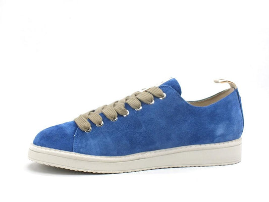PAN CHIC Sneaker Low Cut Lace Suede Uomo Light Blue Dovegrey P01M14001S8 - Sandrini Calzature e Abbigliamento