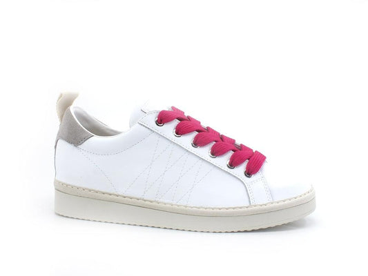 PAN CHIC Sneaker Pelle Lace - Up White Fuchsia P01W1600100183 - Sandrini Calzature e Abbigliamento
