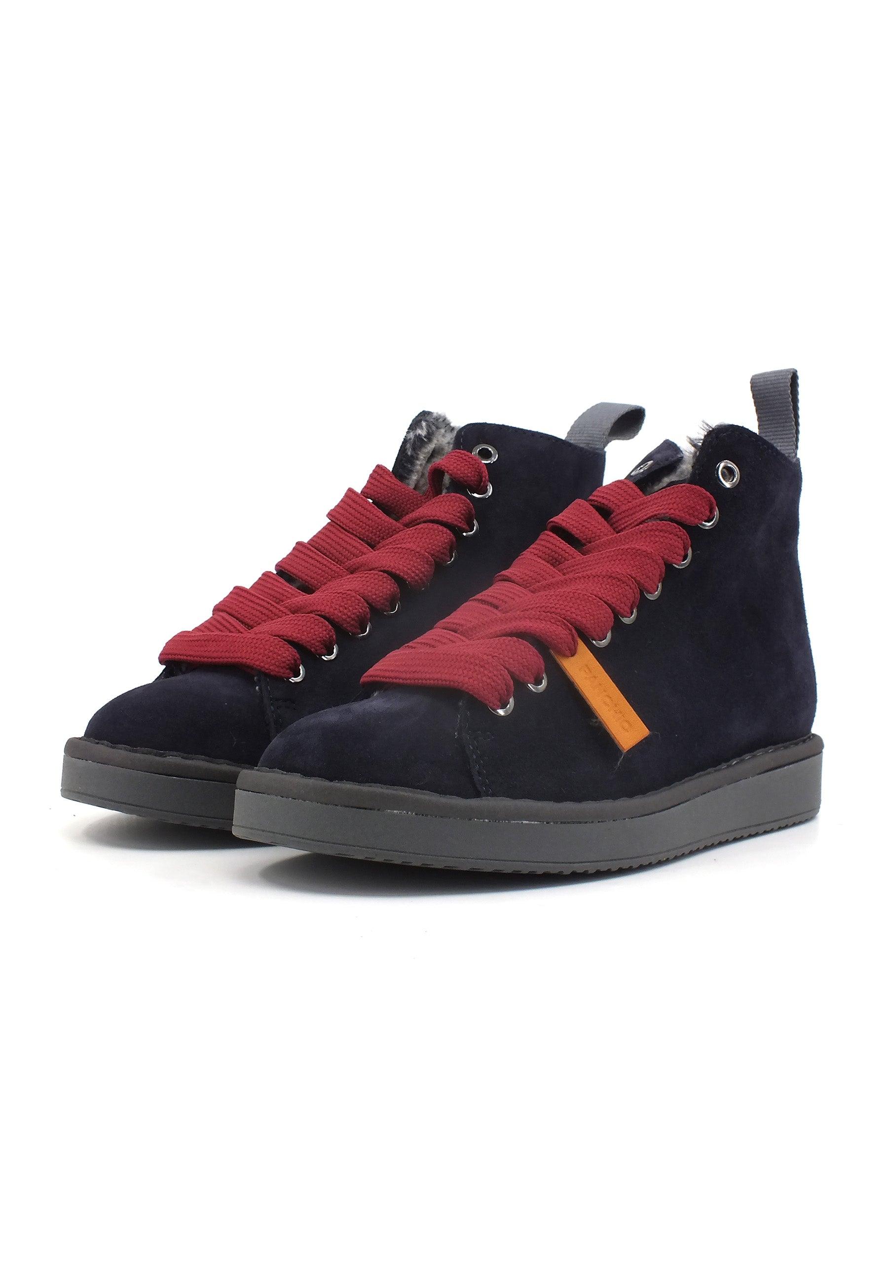 PAN CHIC Stivaletto Pelo Donna Space Blue Biking Red P01W007-00332095 - Sandrini Calzature e Abbigliamento