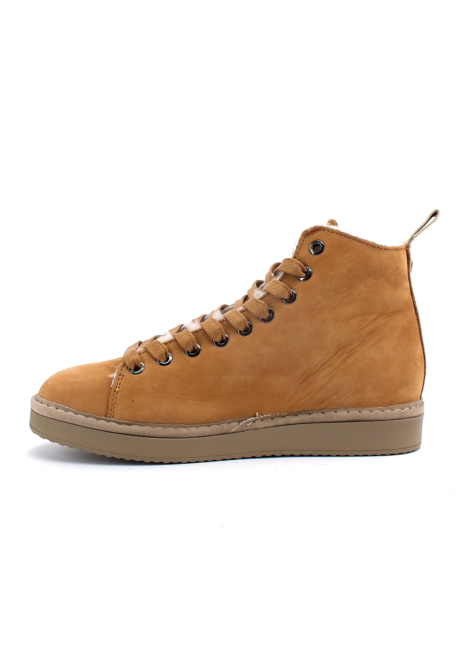 PAN CHIC Stivaletto Pelo Montone Donna Camel P01W1400200004 - Sandrini Calzature e Abbigliamento