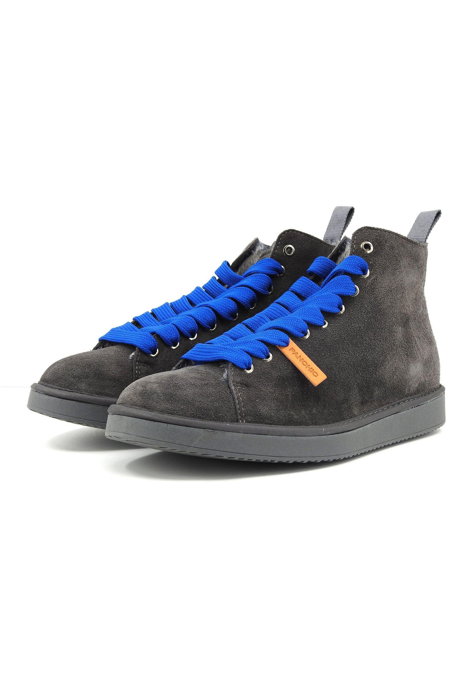 PAN CHIC Stivaletto Pelo Uomo Anthracite Elctric Blue P01M007-00332001 - Sandrini Calzature e Abbigliamento