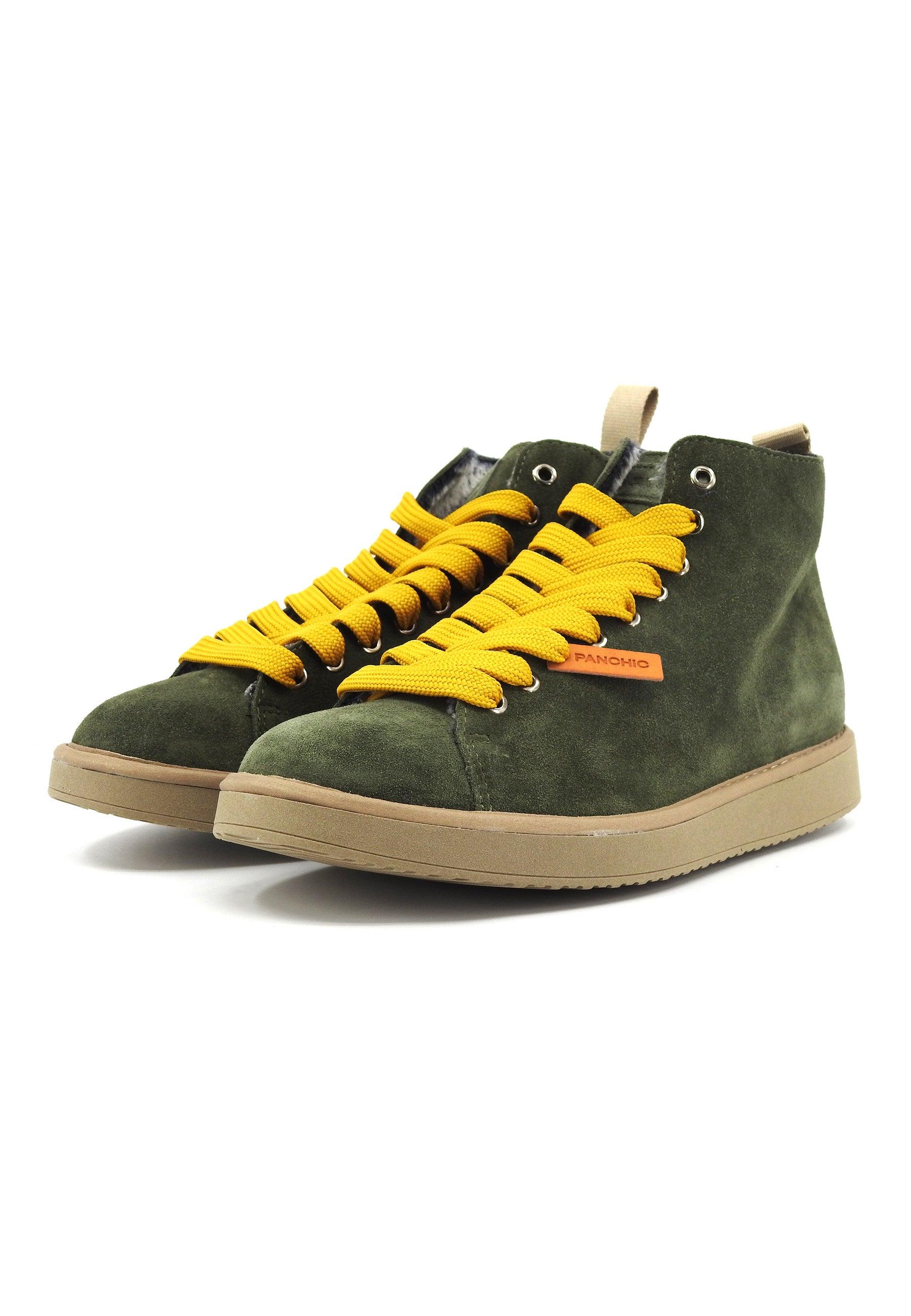 PAN CHIC Stivaletto Pelo Uomo Military Green Yellow P01M007-00332032 - Sandrini Calzature e Abbigliamento