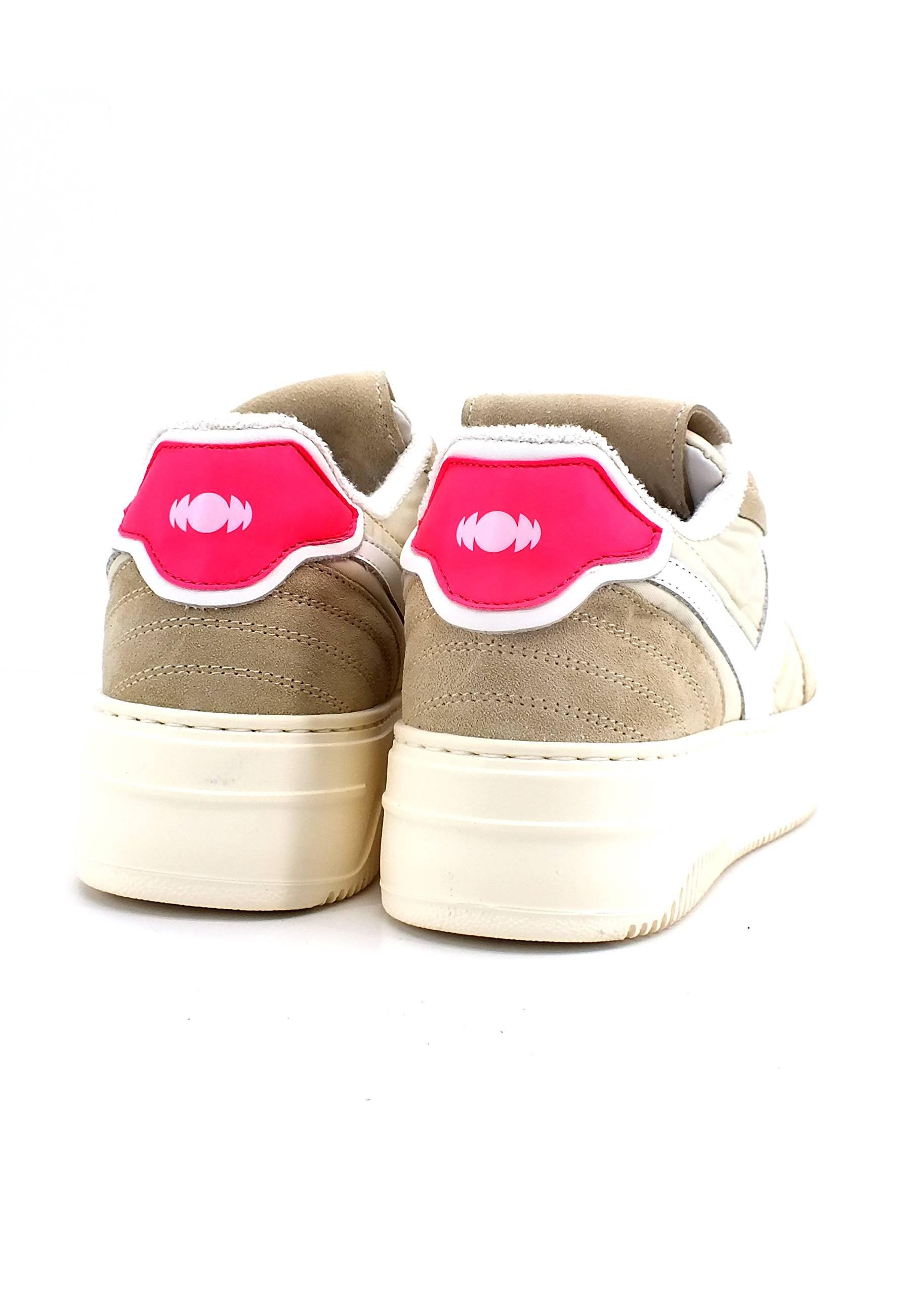 PANTOFOLA D'ORO Sneaker Donna Sabbia Bianco Fuxia Fluo PDL2WD - Sandrini Calzature e Abbigliamento