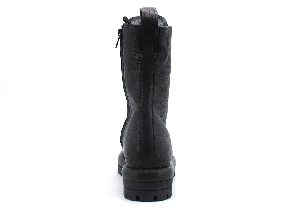 PAOLA FERRI Anfibio Lacci Nero D7308 - Sandrini Calzature e Abbigliamento