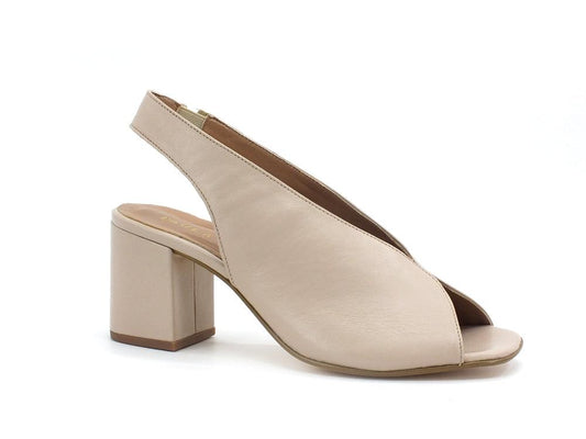 PAOLA FERRI Shanty Sandalo Open Toe Tacco Ecru D5259 - Sandrini Calzature e Abbigliamento