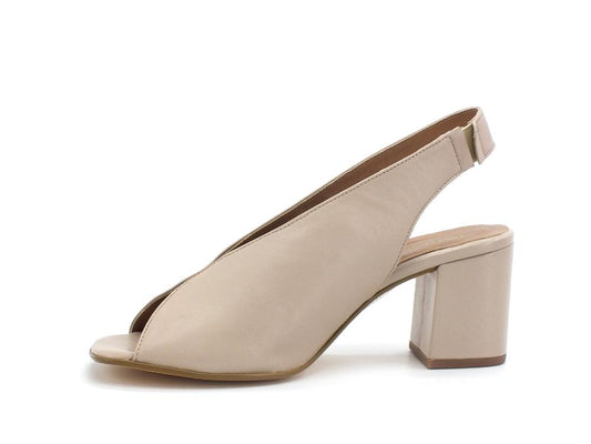 PAOLA FERRI Shanty Sandalo Open Toe Tacco Ecru D5259 - Sandrini Calzature e Abbigliamento
