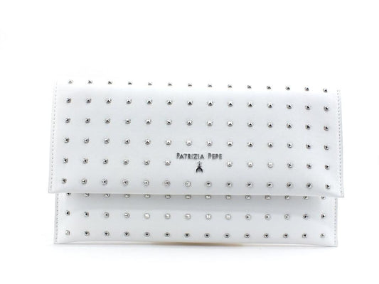 PATRIZIA PEPE Borsa Pochette Borchie White Bianco 2V5460-A8X4 - Sandrini Calzature e Abbigliamento