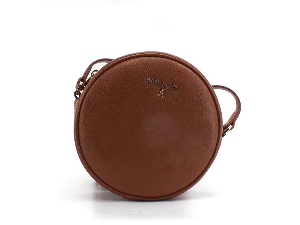PATRIZIA PEPE Borsa Tracolla Crossbody Logo Soft Brown Marrone CB0198L001-B734 - Sandrini Calzature e Abbigliamento