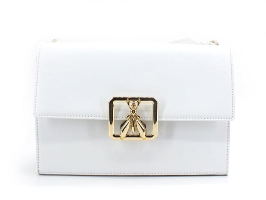 PATRIZIA PEPE Tracolla Pelle Logo White Gold 2VA149-A8W9G - Sandrini Calzature e Abbigliamento