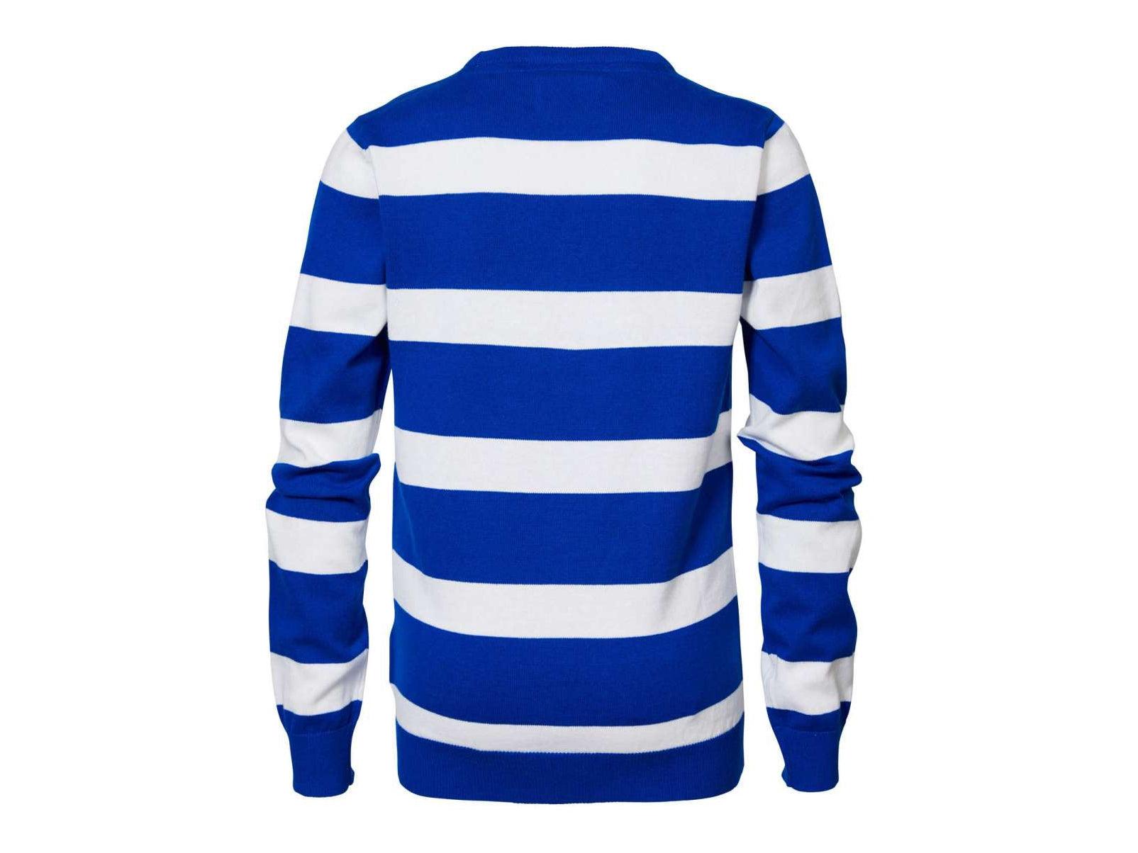 PETROL Maglia Girocollo Righe Bianco Blu M-1000-KWR275 - Sandrini Calzature e Abbigliamento