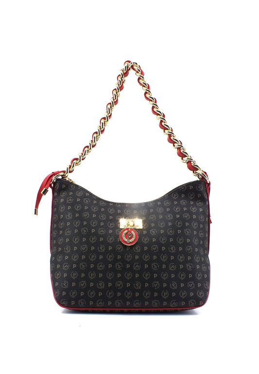POLLINI Borsa Hobo Small Nero Rosso TE8517PP0HQ1100B - Sandrini Calzature e Abbigliamento
