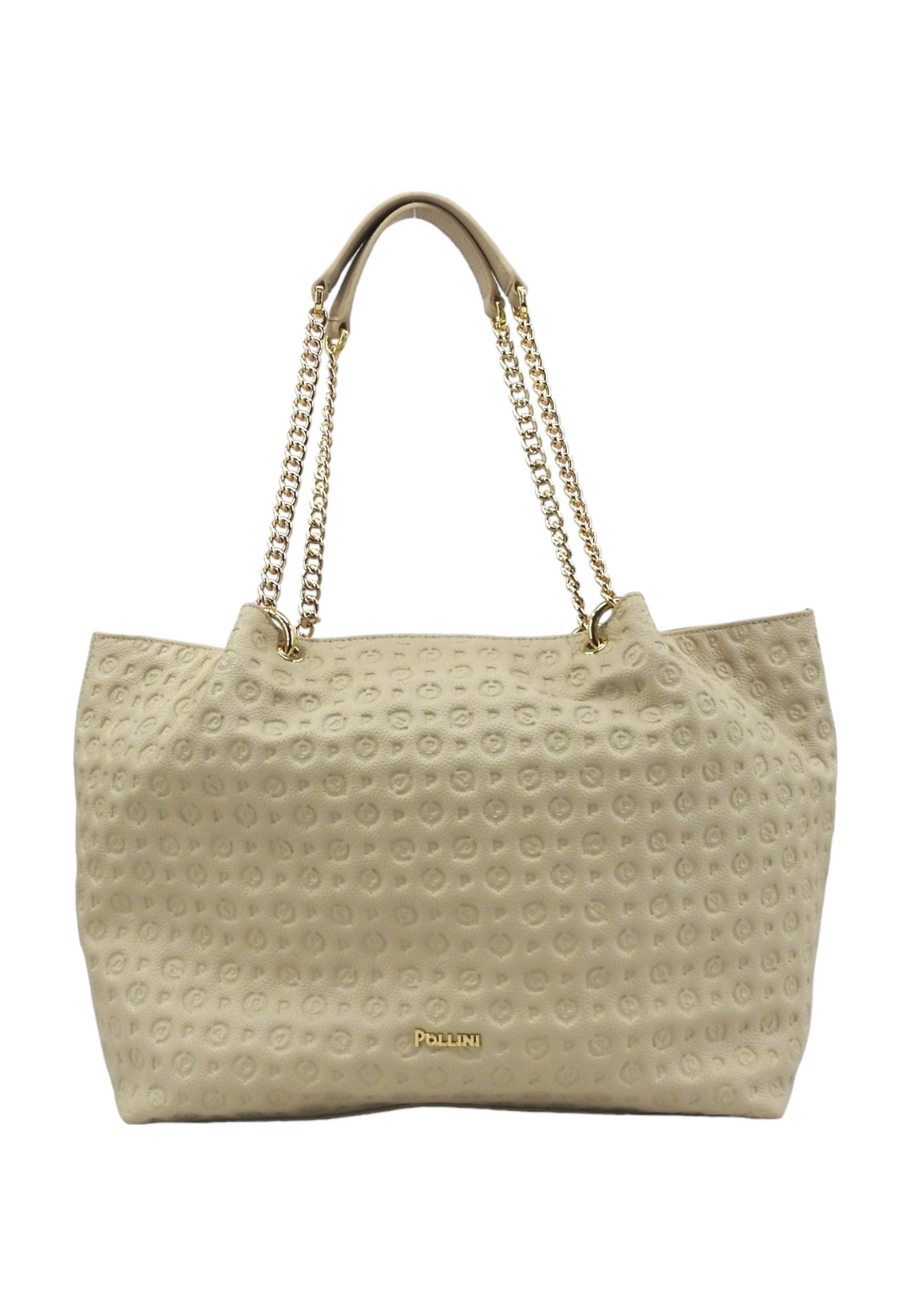 POLLINI Borsa Tote Large Donna Avorio TE8458PP0CQ2510A - Sandrini Calzature e Abbigliamento