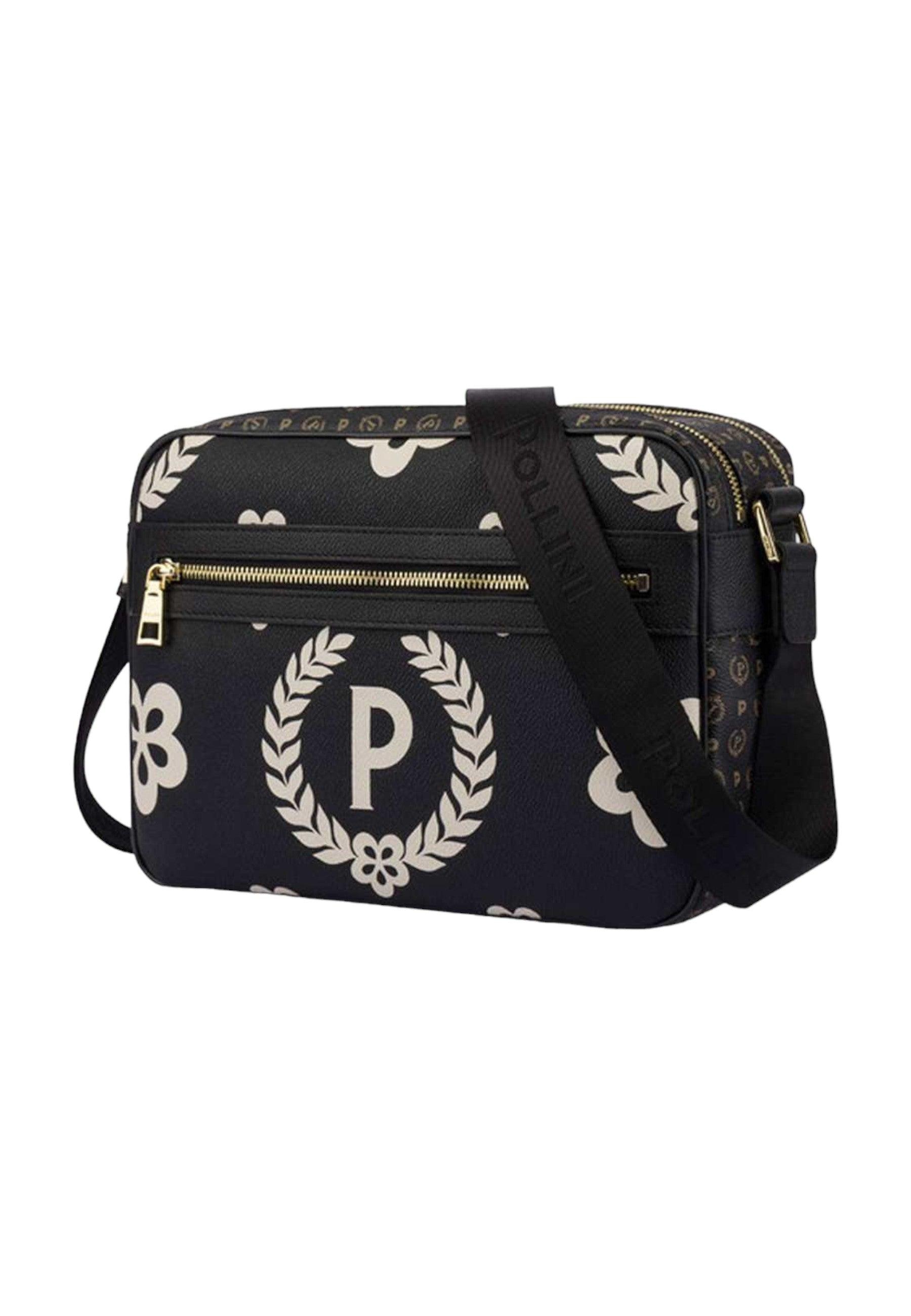 POLLINI Borsa Tracolla Messenger Donna Nero TE8402PP02Q1E10A - Sandrini Calzature e Abbigliamento