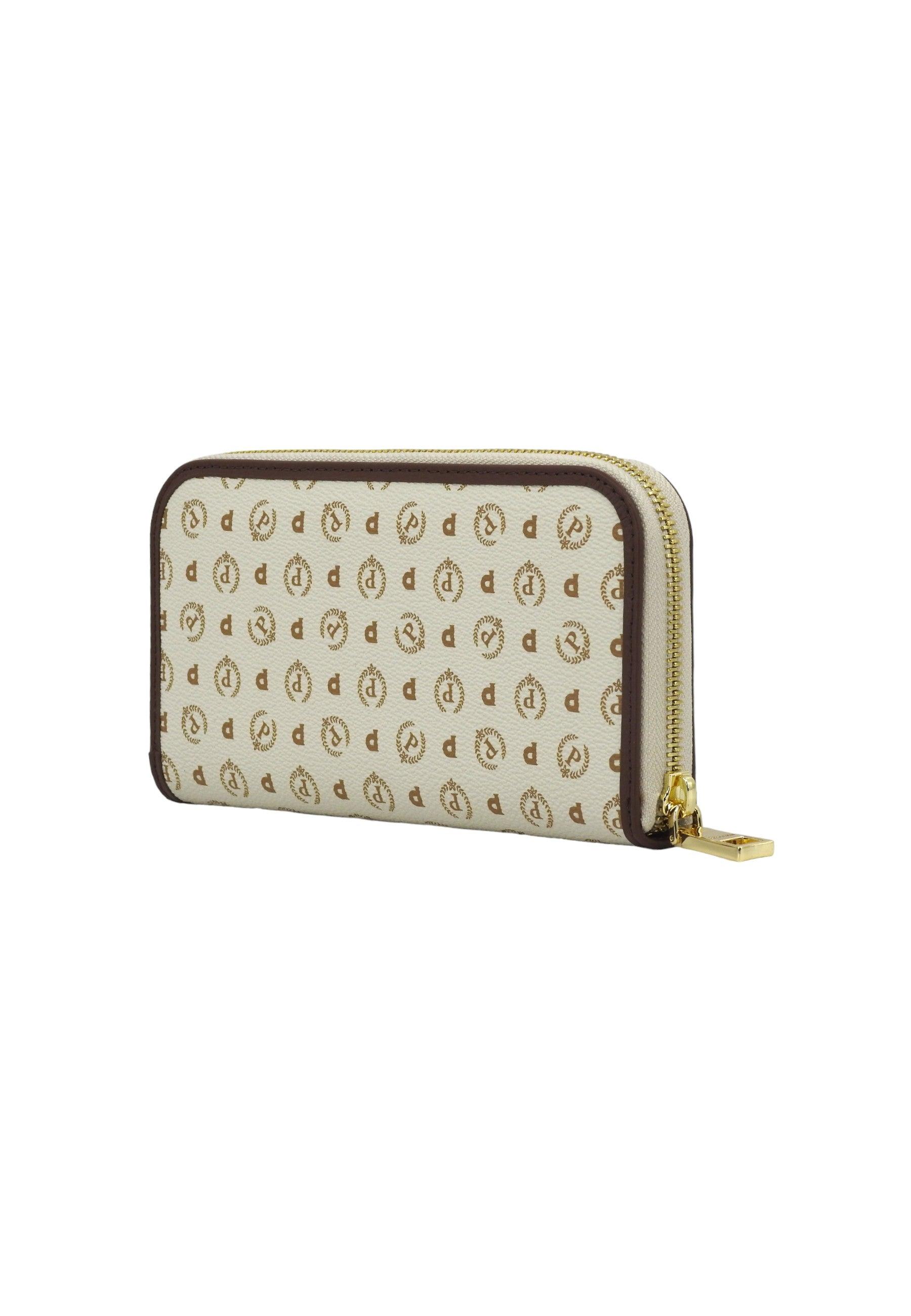 POLLINI Portafoglio Donna Avorio Marrone TE9001PP02Q1110C - Sandrini Calzature e Abbigliamento