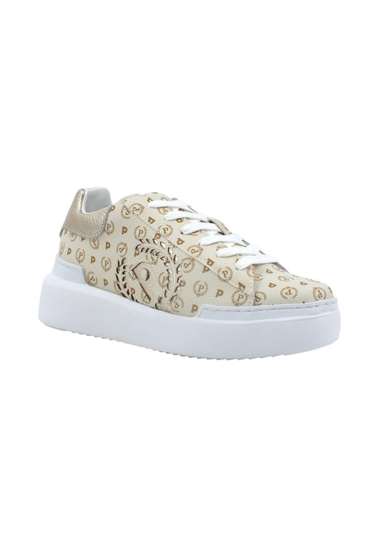 POLLINI Sneaker Donna Avorio Platino TA15064G0AQ1110H - Sandrini Calzature e Abbigliamento