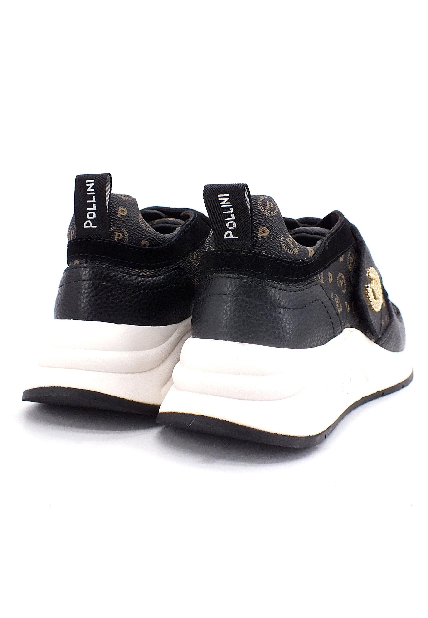 POLLINI Sneaker Loghi Donna Nero TA15145GDQ1100A - Sandrini Calzature e Abbigliamento