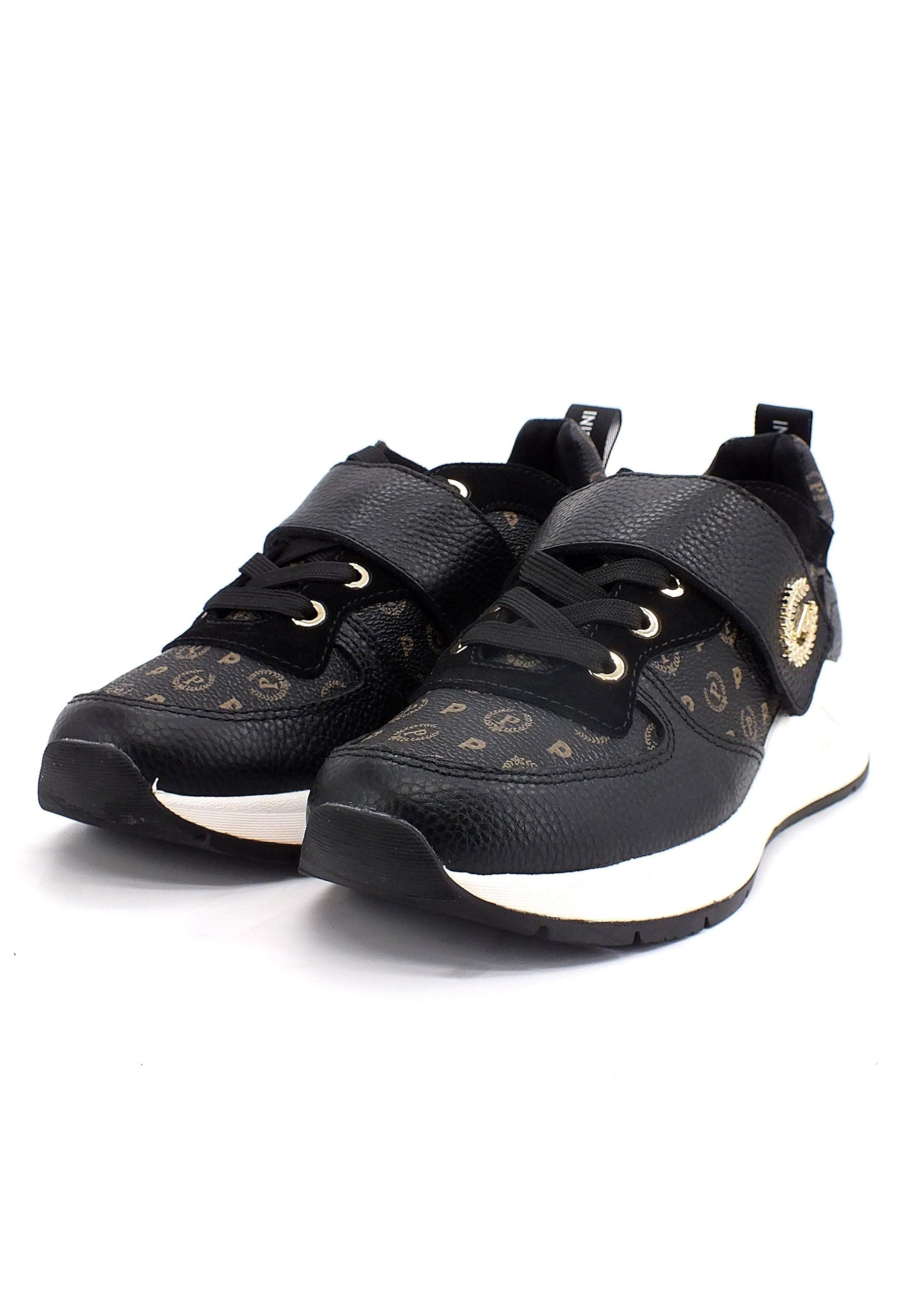 POLLINI Sneaker Loghi Donna Nero TA15145GDQ1100A - Sandrini Calzature e Abbigliamento