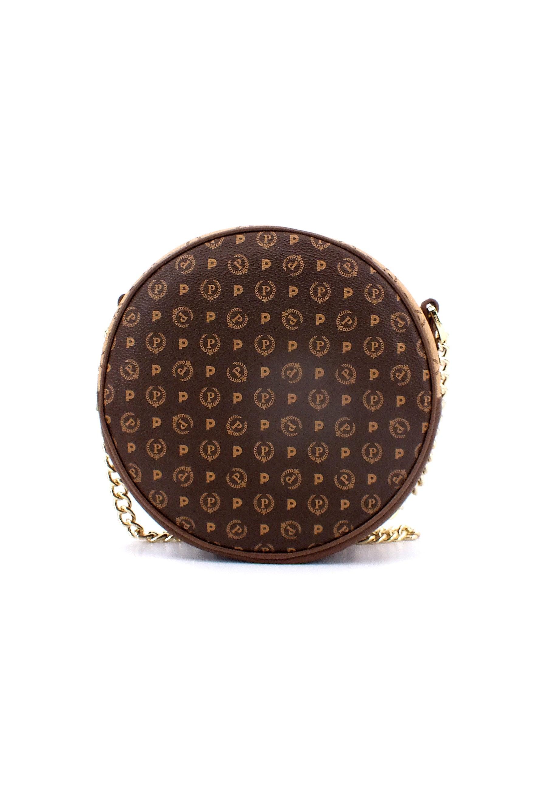 POLLINI Tracolla Tonda Crossbody Crema Marrone TE8455PP0BQ5330A - Sandrini Calzature e Abbigliamento