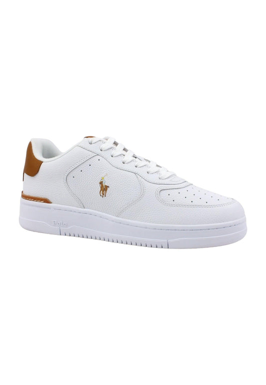 POLO RALPH LAUREN Sneaker Basket Ox Uomo White Tan 809923071002 - Sandrini Calzature e Abbigliamento