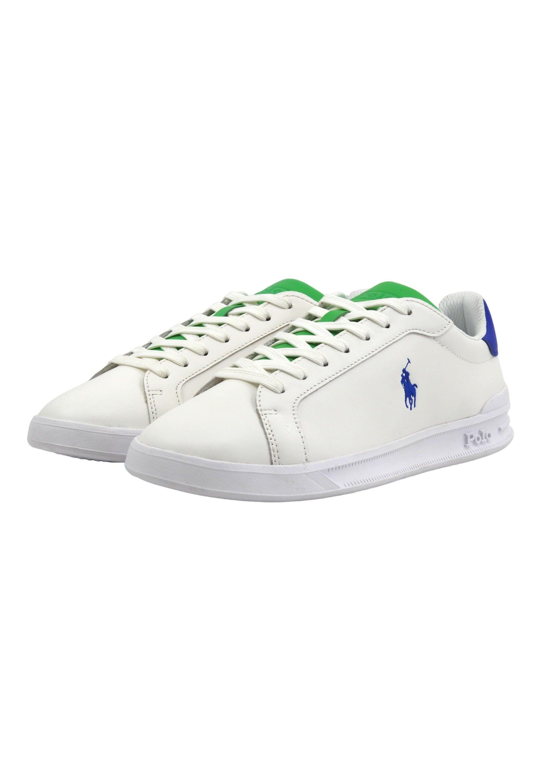 POLO RALPH LAUREN Sneaker Uomo White Green Royal 809931260003 - Sandrini Calzature e Abbigliamento