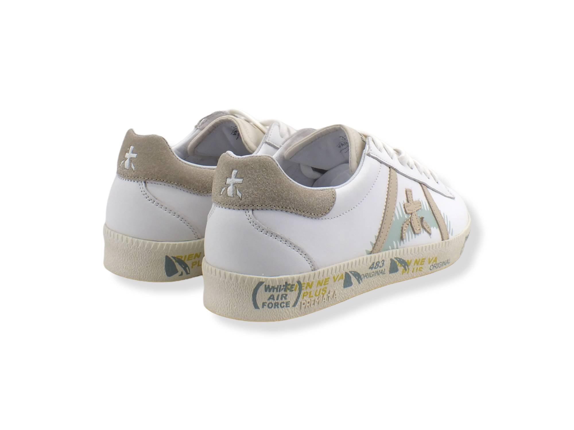 PREMIATA Andy Sneaker Retro Micro Glitter Sneaker Donna White Sand ANDYD5746 - Sandrini Calzature e Abbigliamento