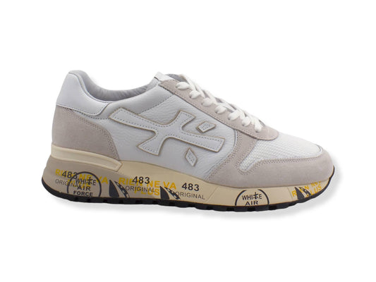 PREMIATA Mick Running Suede Nylon Sneaker Uomo White Cream MICK5698 - Sandrini Calzature e Abbigliamento
