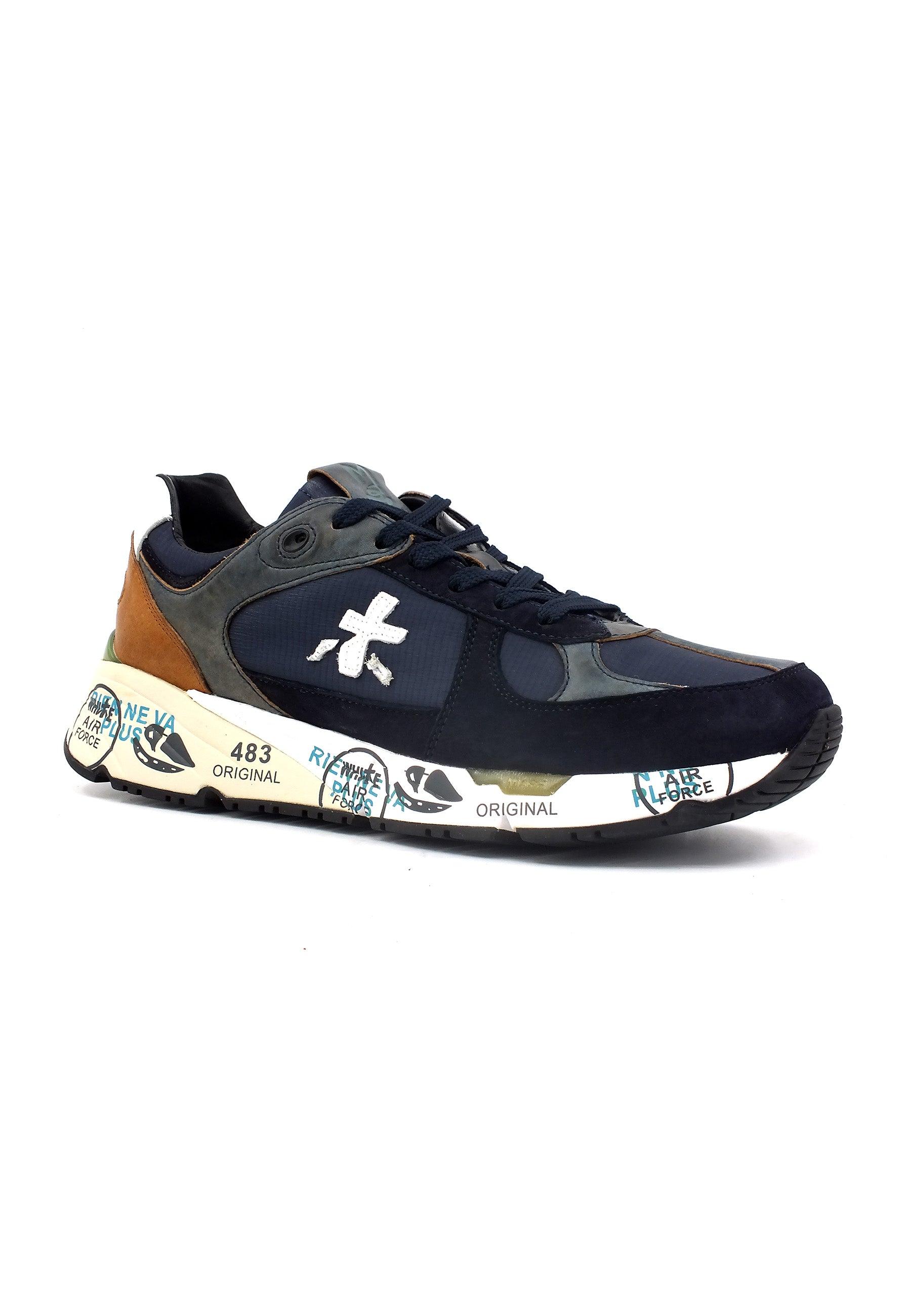 PREMIATA Sneaker Uomo Blue Cuoio MASE-3927 - Sandrini Calzature e Abbigliamento