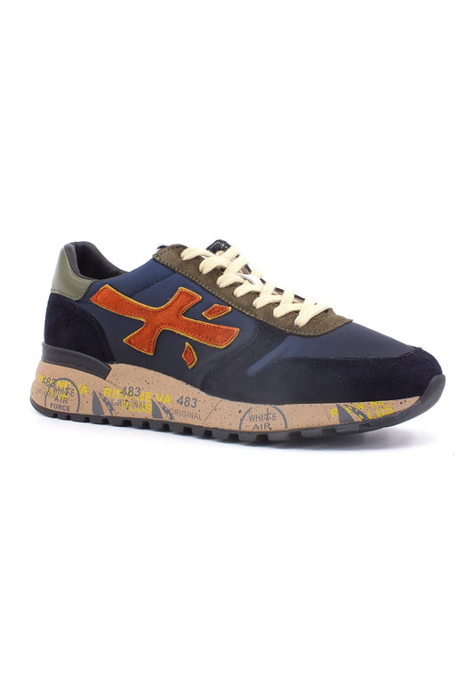 PREMIATA Sneaker Uomo Blue Orange MICK-6419 - Sandrini Calzature e Abbigliamento