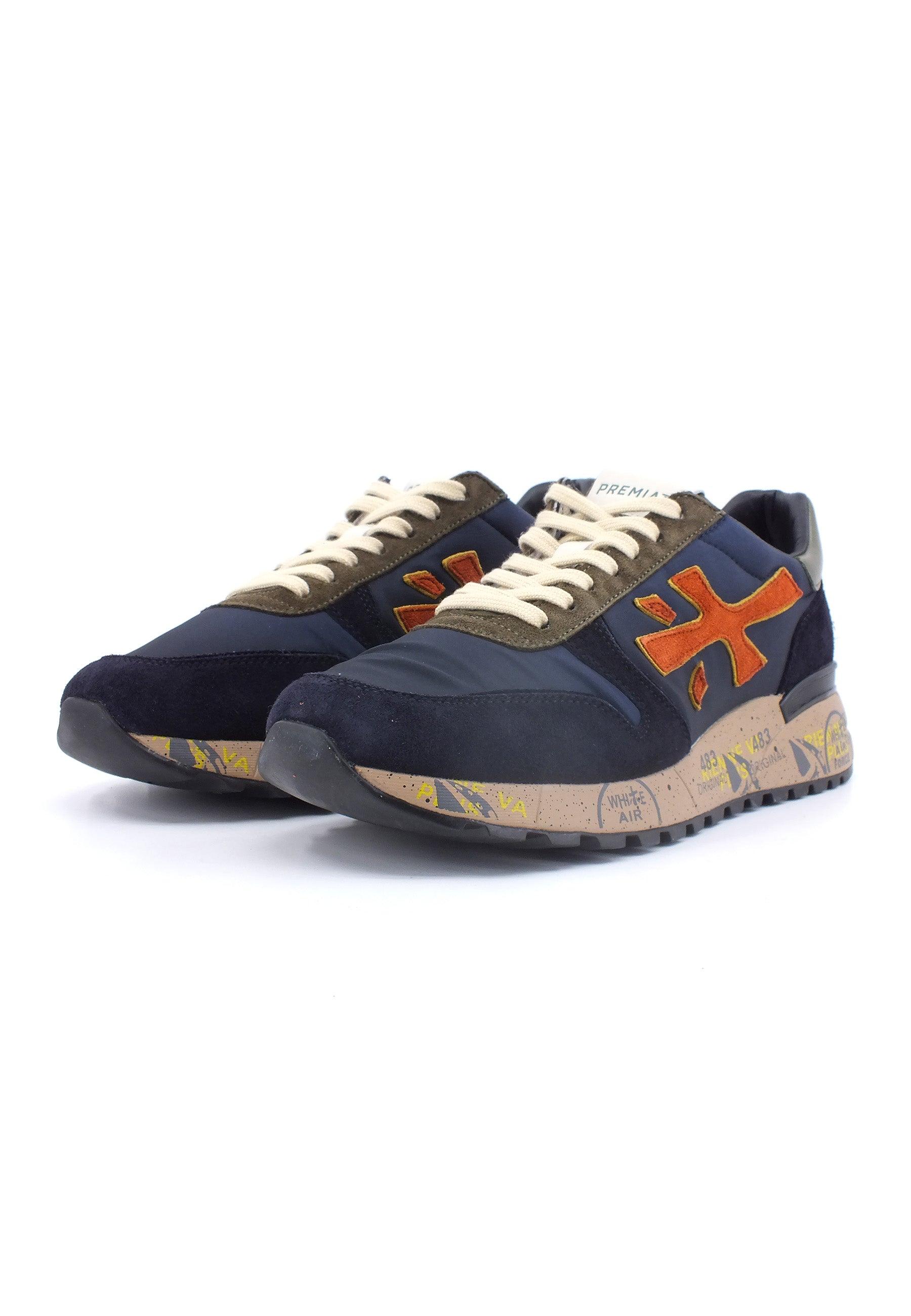 PREMIATA Sneaker Uomo Blue Orange MICK-6419 - Sandrini Calzature e Abbigliamento