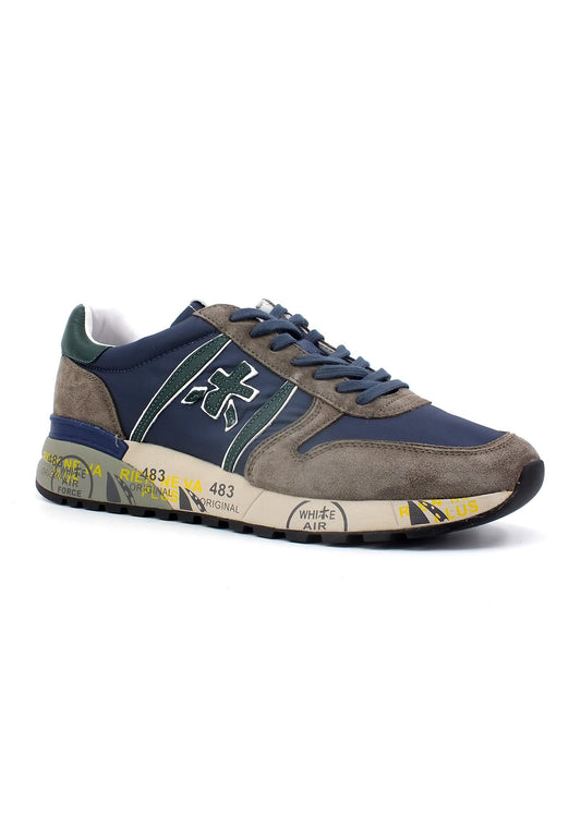 PREMIATA Sneaker Uomo Grey Green Blue LANDER-6400 - Sandrini Calzature e Abbigliamento