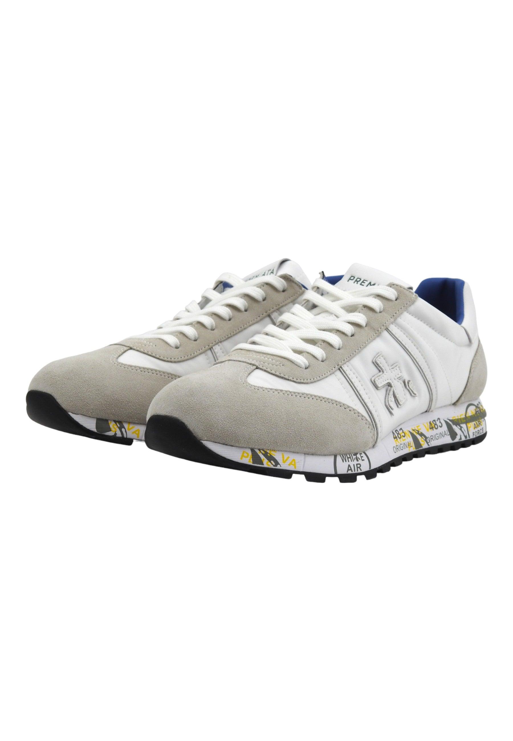 PREMIATA Sneaker Uomo White Grey LUCY-206E - Sandrini Calzature e Abbigliamento