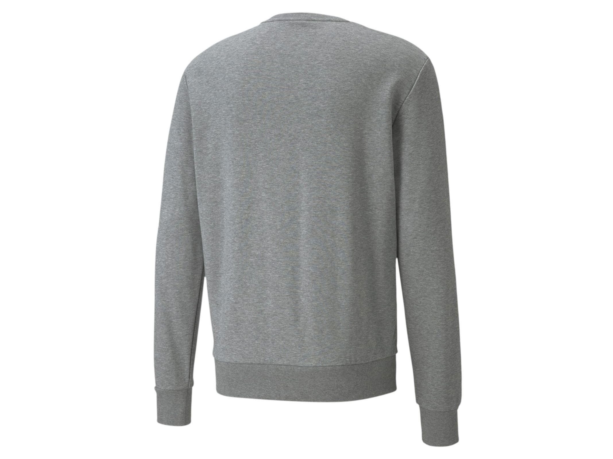 PUMA Classic Logo Crew Embr Felpa Uomo Medium Grey 597752 03 - Sandrini Calzature e Abbigliamento