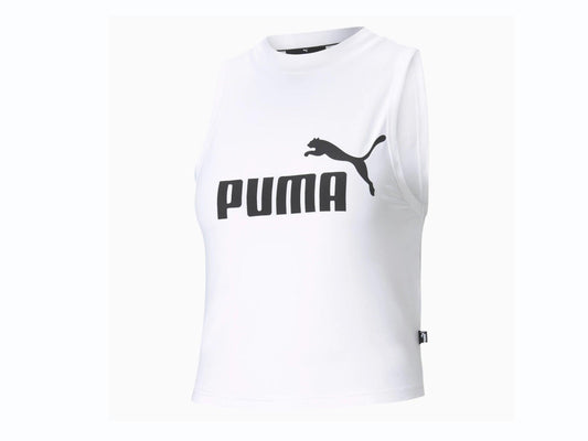 PUMA Ess High Neck Tank Canotta Donna Puma White 586885 02 - Sandrini Calzature e Abbigliamento