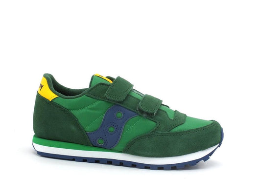 SAUCONY Jazz O Duble HL Kids Sneaker Bambino Strap Green Yellow Blue SK264789 - Sandrini Calzature e Abbigliamento