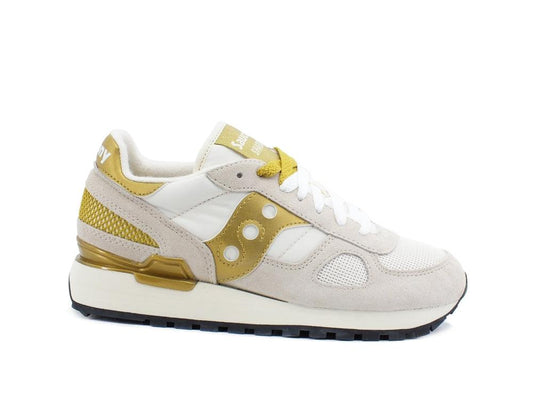 SAUCONY Shadow Original W Sneaker White Gold S1108-720 - Sandrini Calzature e Abbigliamento