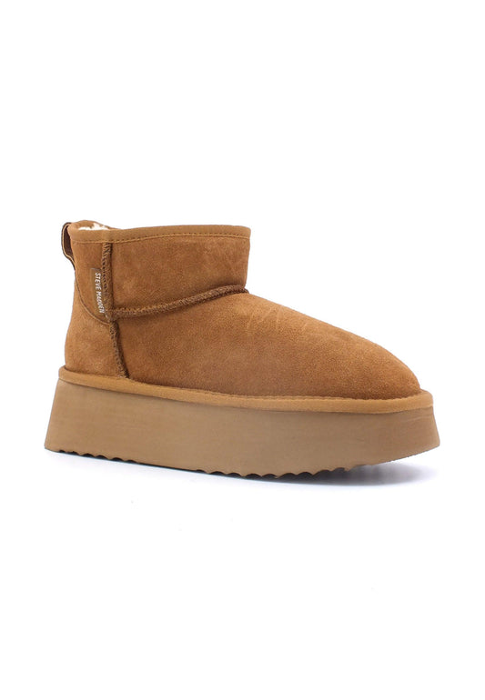 STEVE MADDEN Campfire Stivaletto Pelo Donna Tan Marrone CAMP09S1 - Sandrini Calzature e Abbigliamento