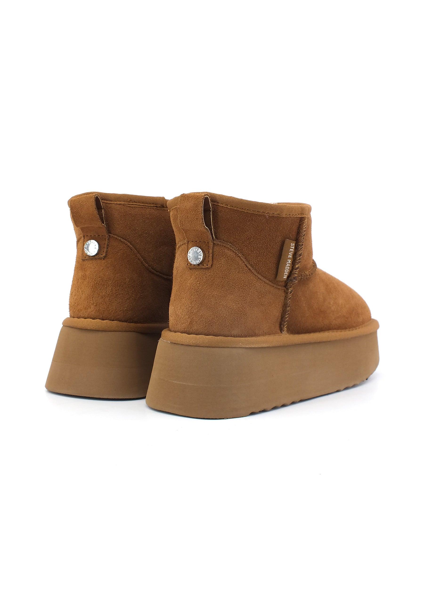 STEVE MADDEN Campfire Stivaletto Pelo Donna Tan Marrone CAMP09S1 - Sandrini Calzature e Abbigliamento