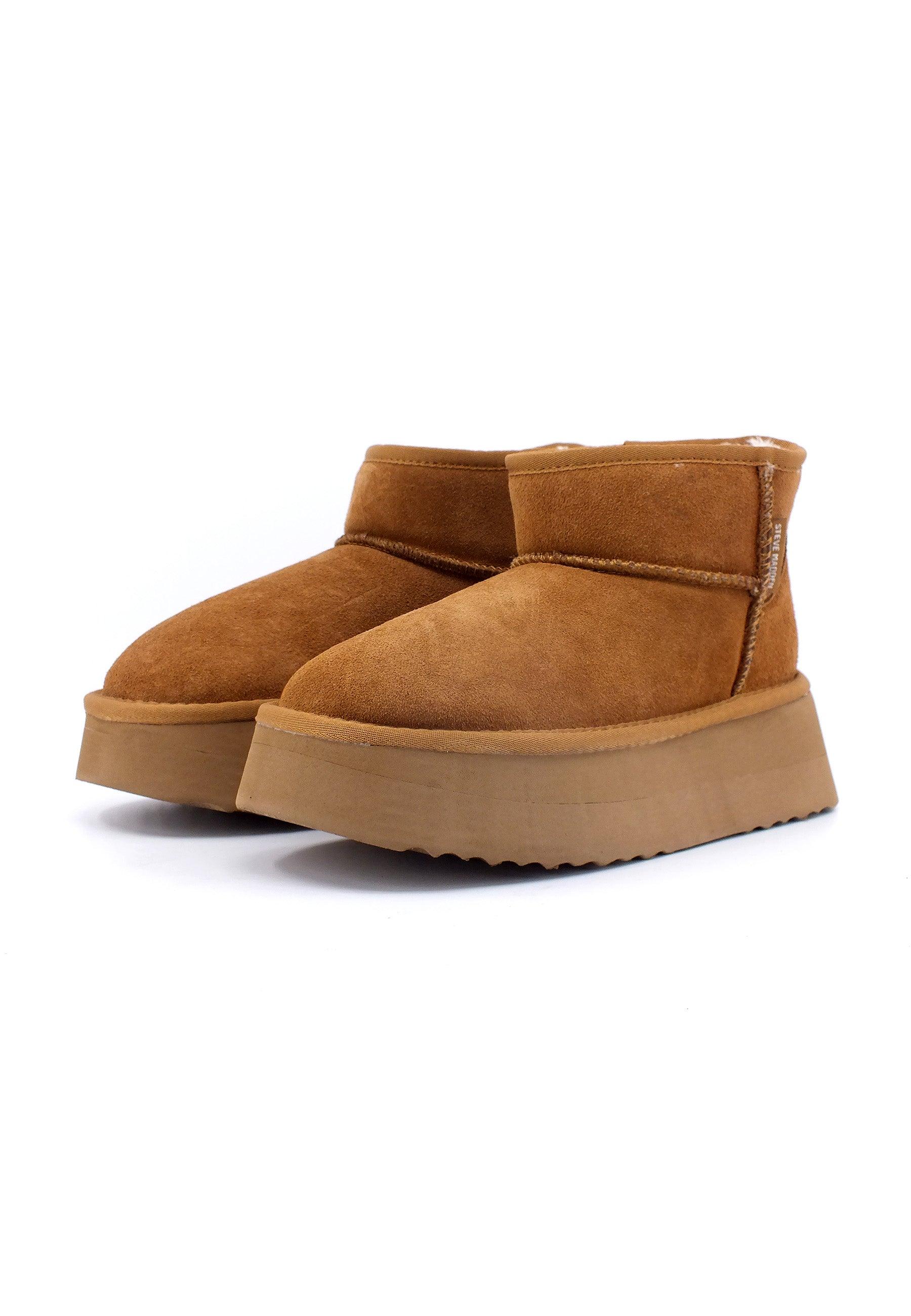 STEVE MADDEN Campfire Stivaletto Pelo Donna Tan Marrone CAMP09S1 - Sandrini Calzature e Abbigliamento