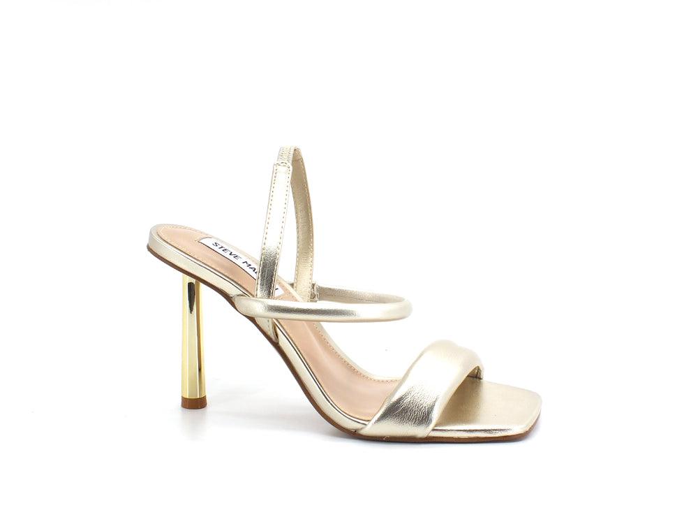 STEVE MADDEN Exquisite Sandalo Tacco Laminato Oro Gold EXQU01S1 - Sandrini Calzature e Abbigliamento