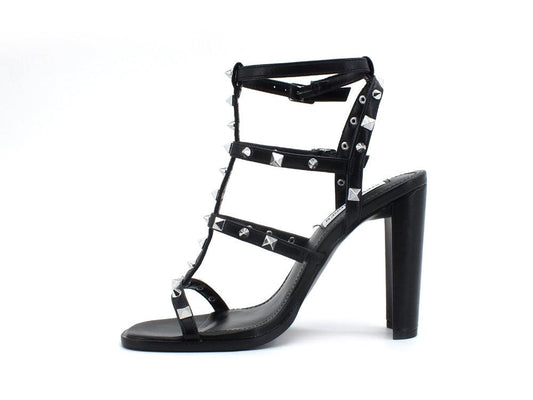 STEVE MADDEN Felizia Sandalo Gladiator Tacco Borchie Black FELI07S1 - Sandrini Calzature e Abbigliamento